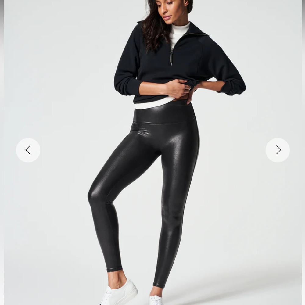 SPANXshape Faux Leather Leggings